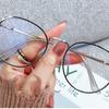 Bijziendheid Bril Vrouwen Mooie Cat Eye Brillen Student Computer Legering Metalen Afgewerkt Bril Frames Blue Light Eyeglasses