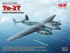 ICM 1/72 scale Soviet Tupolev Tu-2T twin-engine bomber plastic model kit, 72030, molded in color
