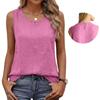Women Sleeveless Tank Top Casual Loose Fit Crew Neck Basic Shirt Soft Lightweight Summer Blouse for Daily Wear