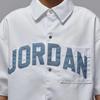 Jordan Women's White Short Sleeve Button-Up Shirt HQ9200-101