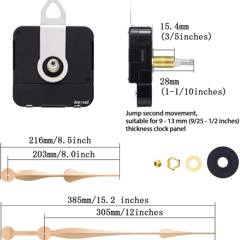 Ručičky hodin a sada DIY quartzového strojku pro nástěnné hodiny