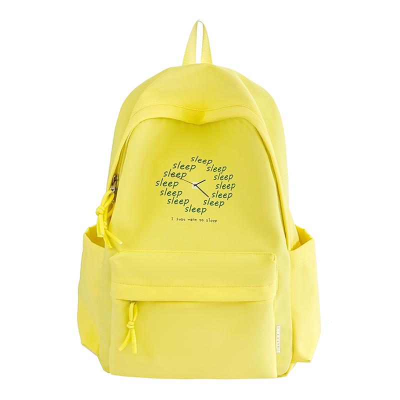 

Waterproof Lightweight Backpack Women s Campus Backpack Large Capacity Student Schoolbag жёлтый
