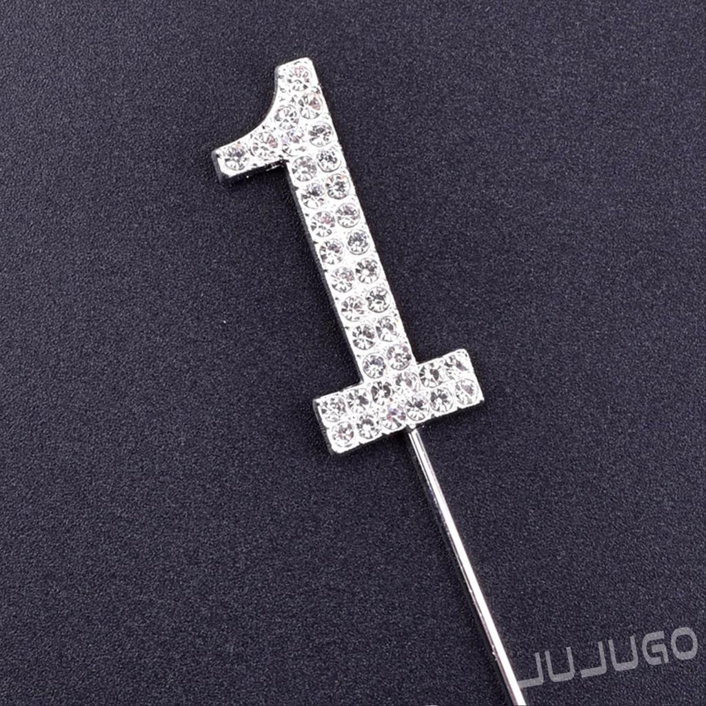 JUJUGO Cake Topper Numbers Birthday Cake Insert Card Water Drill Birthday Decoration Cake Decoration Commemorative Photo Handmade Cake Cake Only 0-9