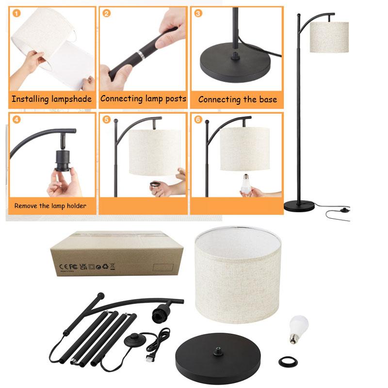 Nordic Minimalist LED Floor Lamp for Living Room Retro Bedroom Bedside Lamps Wall Corner Atmosphere Eye Protection Fixture Torch