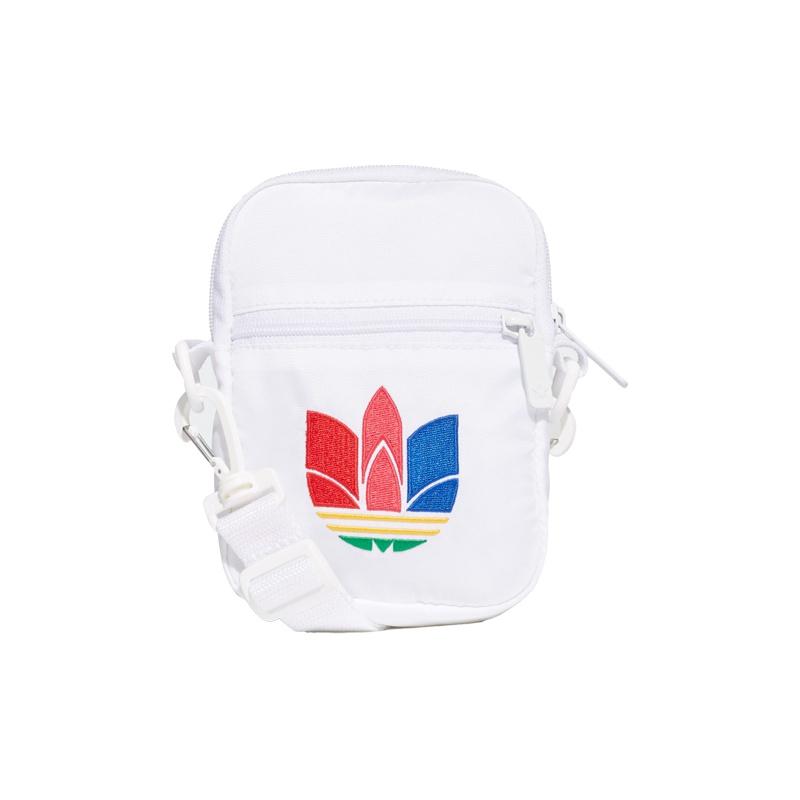 

Adidas Originals Embroidered Colorful Logo Casual Trendy Polyester Crossbody Bag Unisex bags White GD4741 White