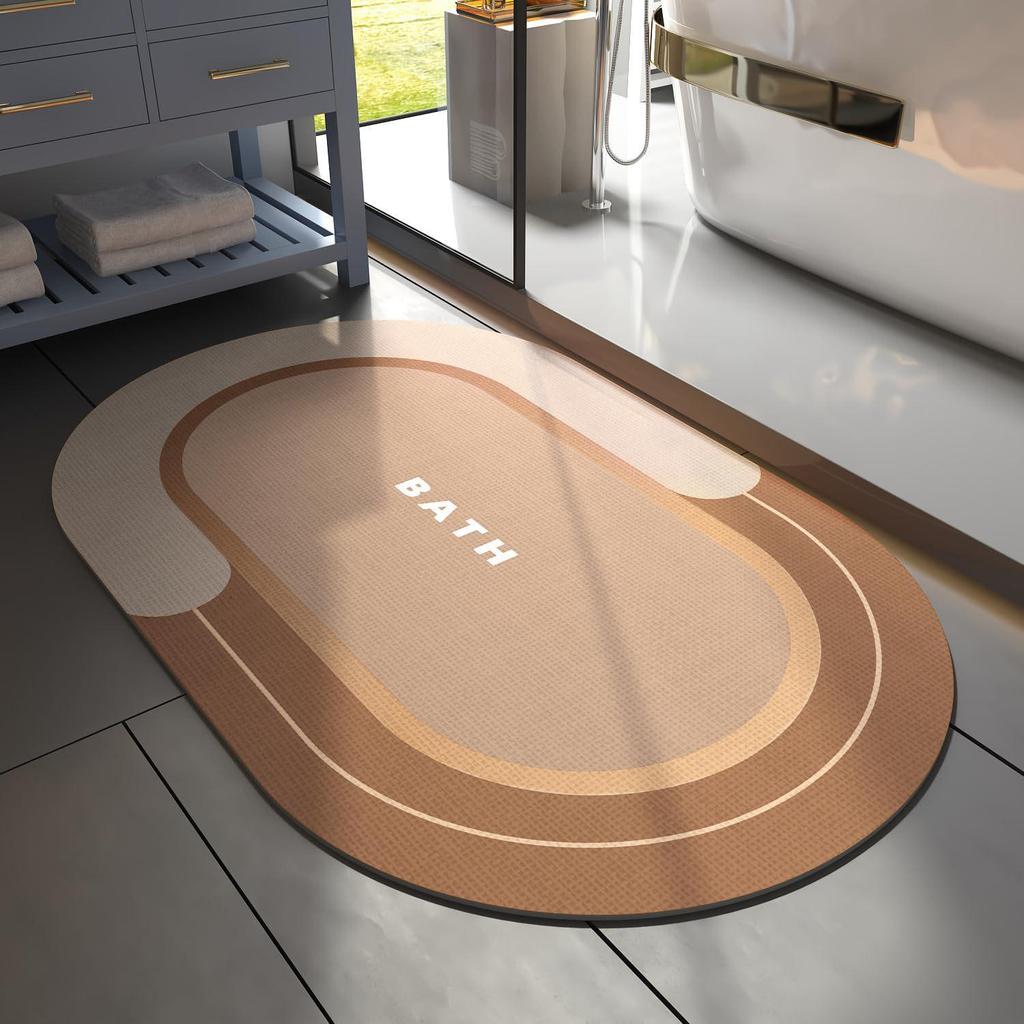 Nordic Style Diatom Mud Non-Slip, Stain-Resistant, Easy-to-Clean Bathroom Foot Mat