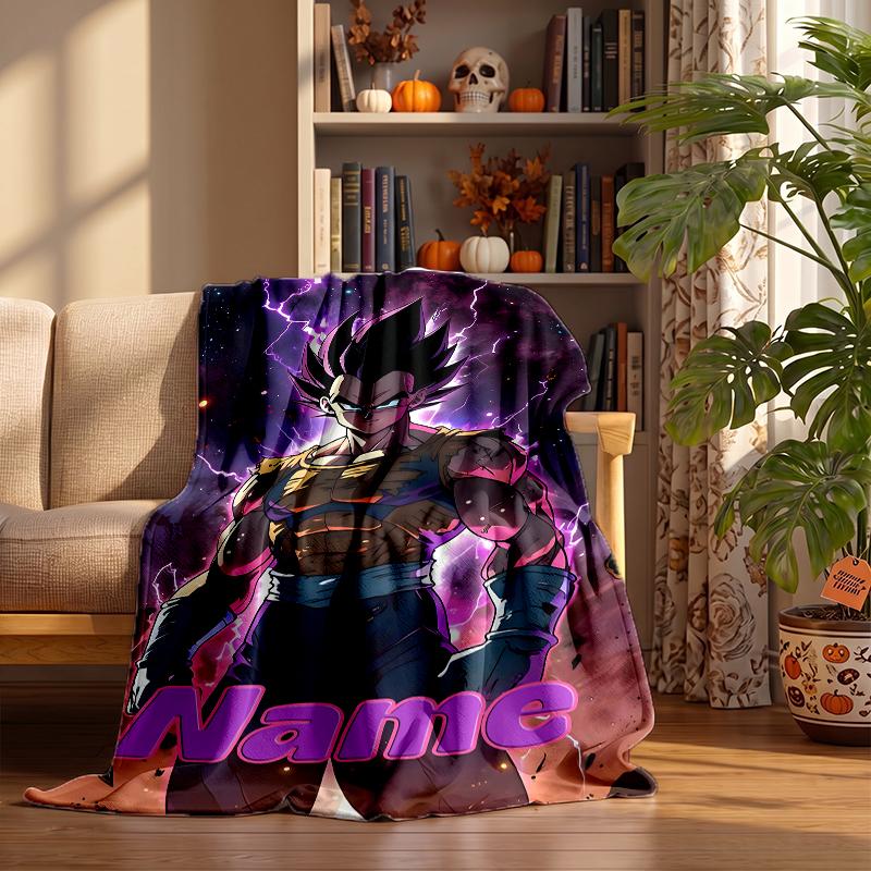 Vegeta Custom Flannel Blankets Soft Warm Cozy Throws for Home Decor Holiday Gifts