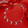 925 Sterling Silver Fashion Jewelry Dolphin Pendant Bracelet Gift