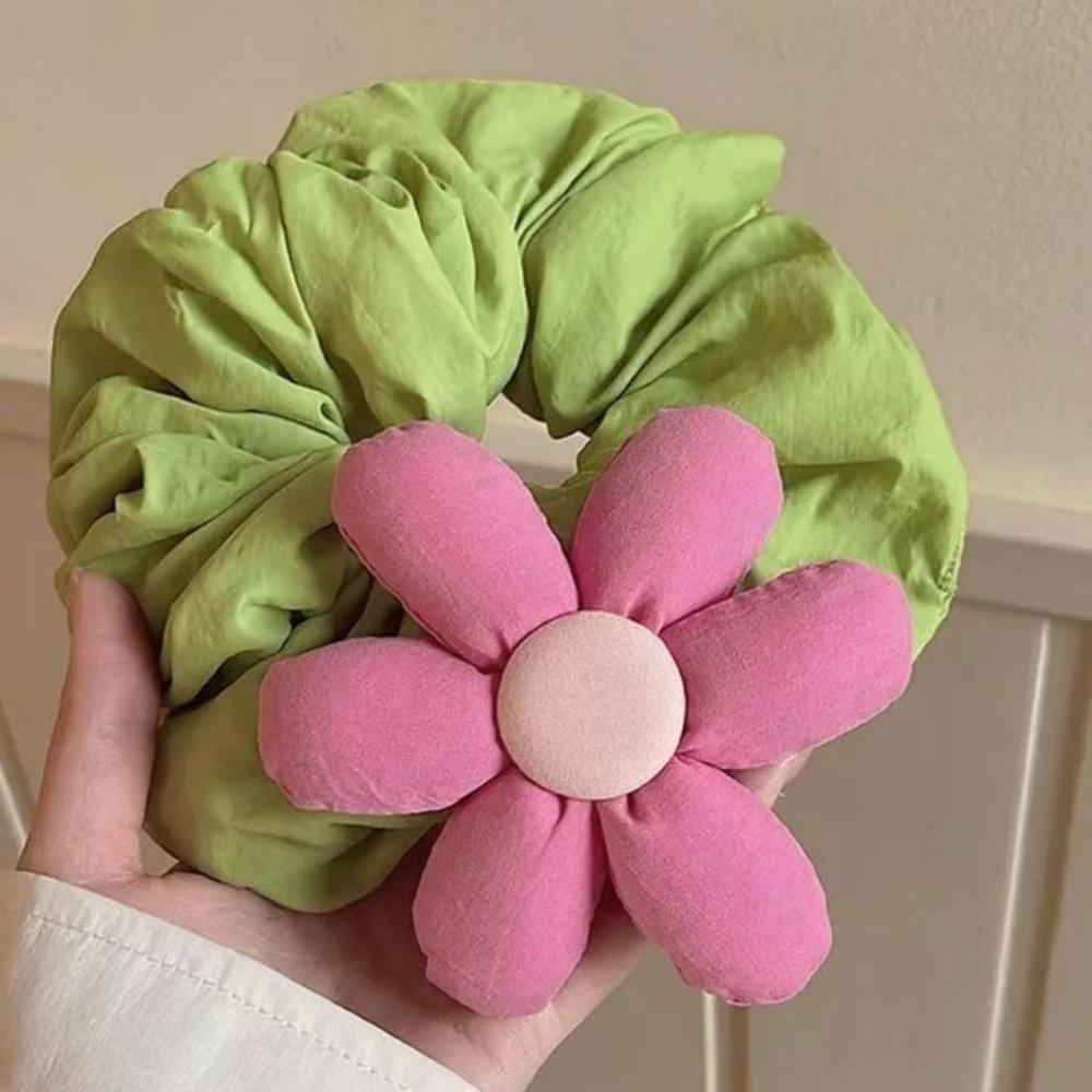 

Большие резинки для волос с цветком, держатели для хвостика, модная резинка для волос для женщин розовый