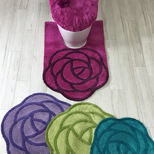 Senko S.D.S. Rose Toilet Mat, Elegant Purple, 95 x 60 cm, 18094