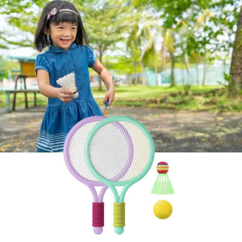Children Badminton Racket Set Improve Coordination Tennis Rackets for Outdoor Backyard Games