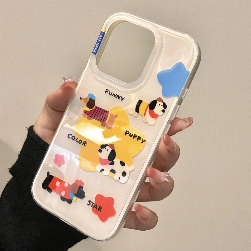Doodle Shake Dog Suitable for IPhone16 Apple 15 Promax Mobile Phone Case 14 New 13 Bag 12 Women