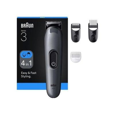 Cortapelos Braun Recargable NiMH 14 ajustes longitud 50min autonomía Negro/Gris