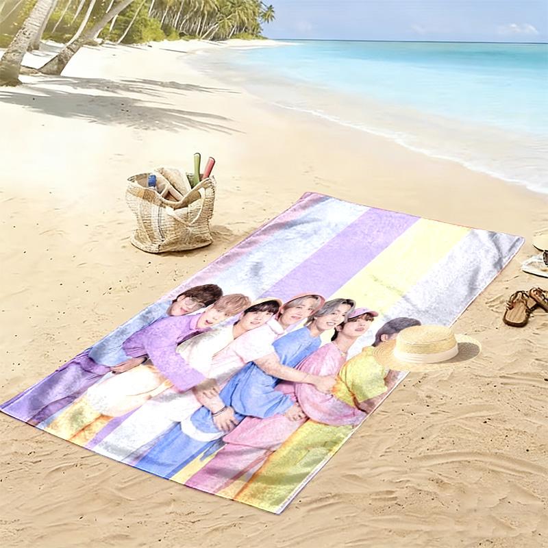 Leap Joy: Silhouettes Harmony beach towel Outdoor camping soft swim Absorbent bath towel Outdoor pool towel printing Comfort Fashion beach towel