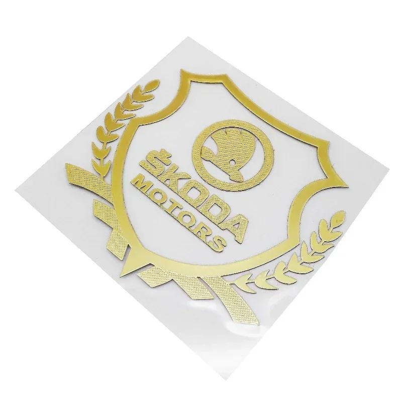 LZIE8 Plastic Car Window Badge Sticker for Skoda Octavia Fabia 1 2 A7 Tour RS Rapid  Kodiaq Yeti Karoq Superb Rear Exterior Decoration