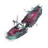 Aquarium Shipwreck Decoration Safe Hand Painted Beautiful Sunken Ship Ornament for Fish Tanks and Aquariums Dark Color