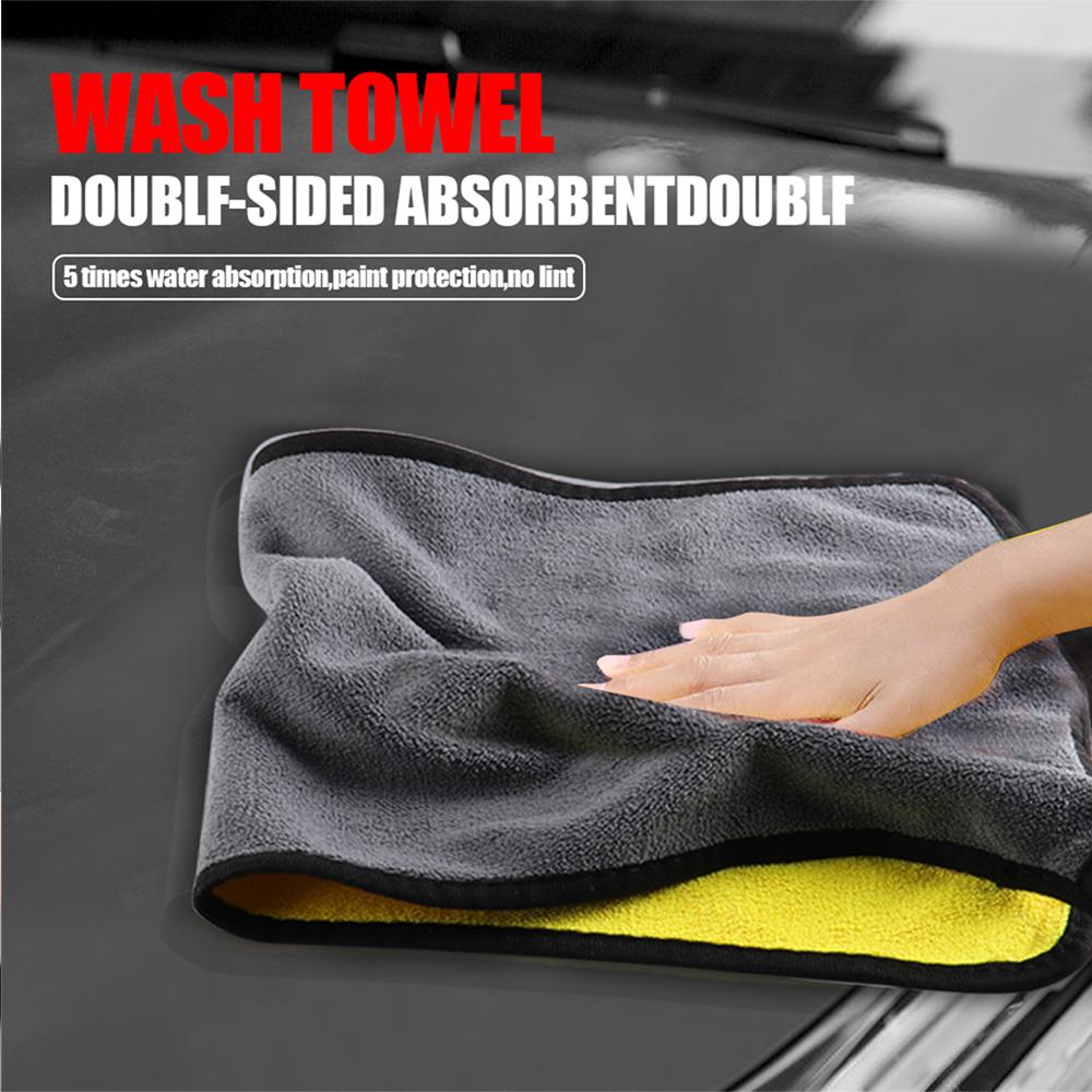 Microfiber Absorbent Car Cleaning Towels Double-Faced Plush Wash Towel For Citroen C4 C3 C5 C2 Berlingo C-Elysee C4-Picasso DS