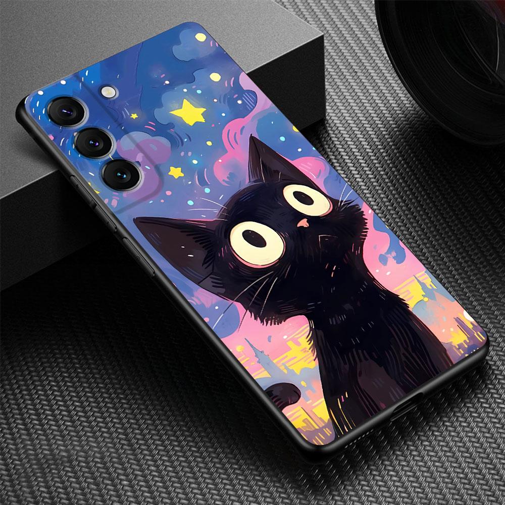Starry Sky Cat Silicone Capa Bumper Cover Phone Case for Huawei P30 Lite P40 Lite P Smart Z P30 Pro P20 Lite P Smart 2019 P20