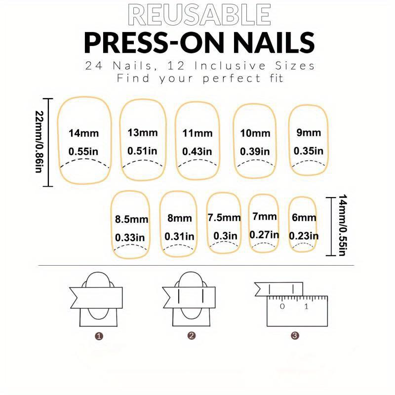 24 Pieces of French Style Short Square Press Nail Patch, Nude Color Short Fake Nails, Medium and Long Nail Glitter Wearing Nail