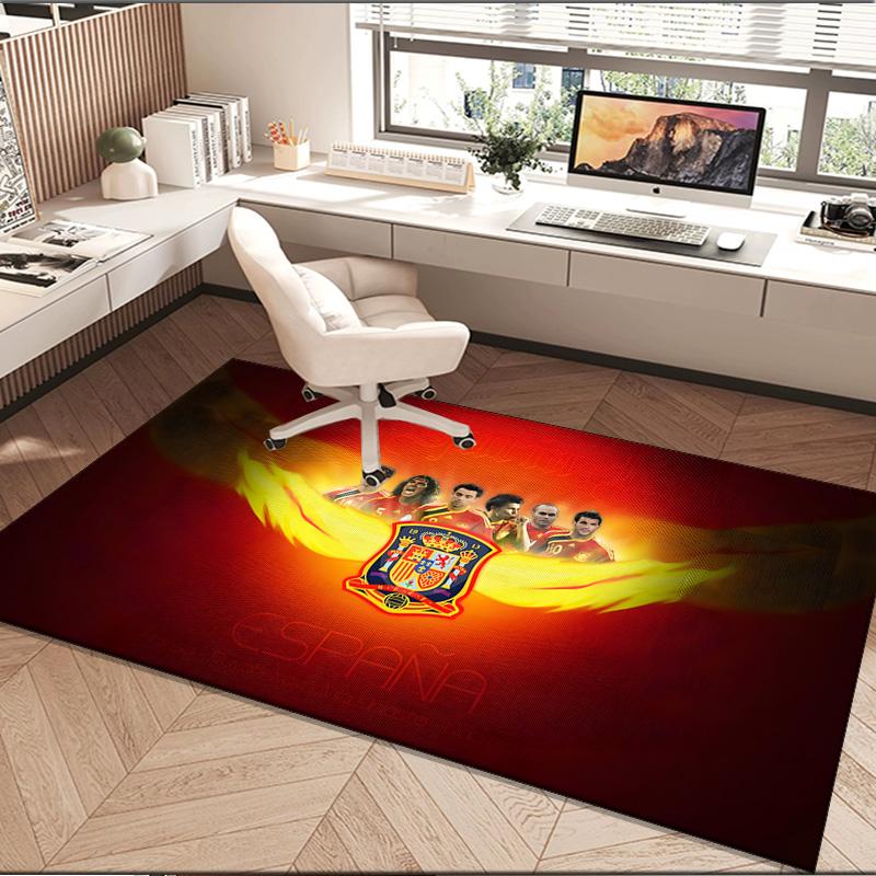 1PC Rug Spain Flag Map Art Carpet, Chair Rug,Area Rug for Office Bedroom Living Rooms Bedroom, Doormat Decor Christmas Fan Gifts