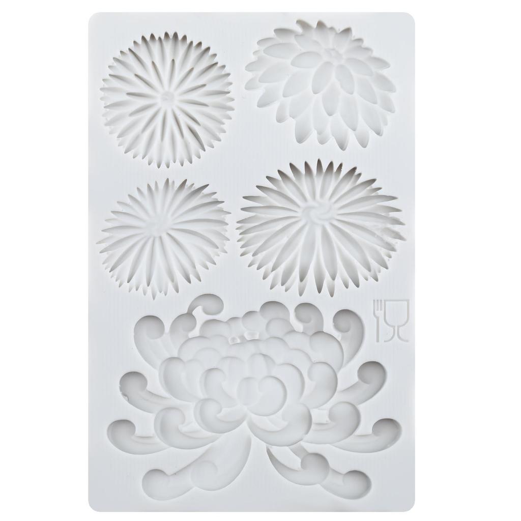 Chrysanthemum Flower Silicone Mold Daisy Flower Fondant Molds Cake Decorating Tools Theme Cake Dessert Decorated Chocolate Candy Mold