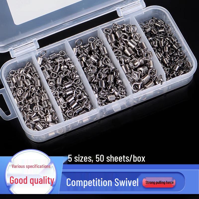 American 8-Character Ring Set: Quick Swivel Fishing Rod Connector & Leader Accessories