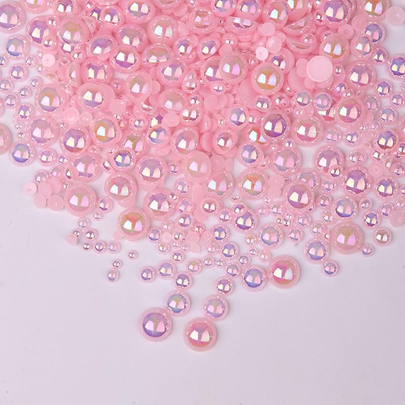 3-10Mm Perle Semi-Rotunde Mixte 5400 Buc Pungă Abs Evidențiere Perlă Plată Bricolaj Accesorii Îmbrăcăminte