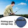 Fishing Wire Storage Bag Zipper Closure Large Capacity Water-Resistant Fabric Lightweight Portable Fishing Gear Organizer
