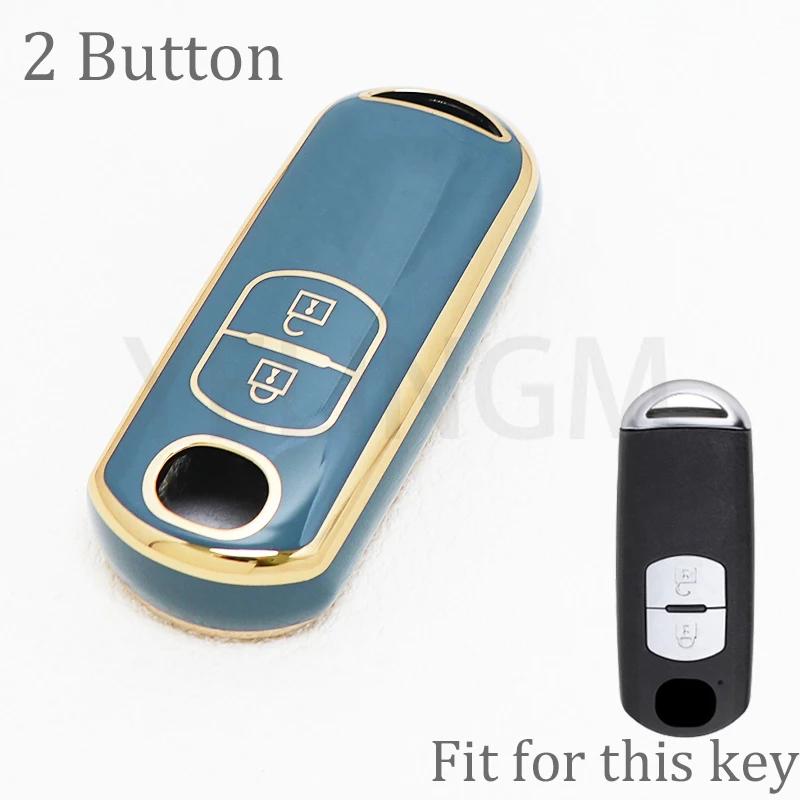 New Tpu Car Key Case For Mazda 2 3 6 Atenza Axela Demio Cx-5 Cx5 Cx-3 Cx7 Cx-9 2 Button Key Cover
