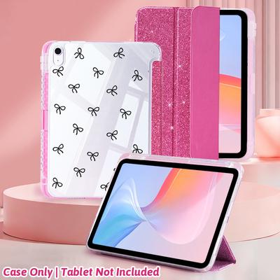 Funda de Tableta Transparente de Acrílico Plegable con Lentejuelas, Paquete Individual, Para IPad Mini 6/7/9.7/10.2/10.5/Air 4/Air 5/10.9/Pro 11/10th A16