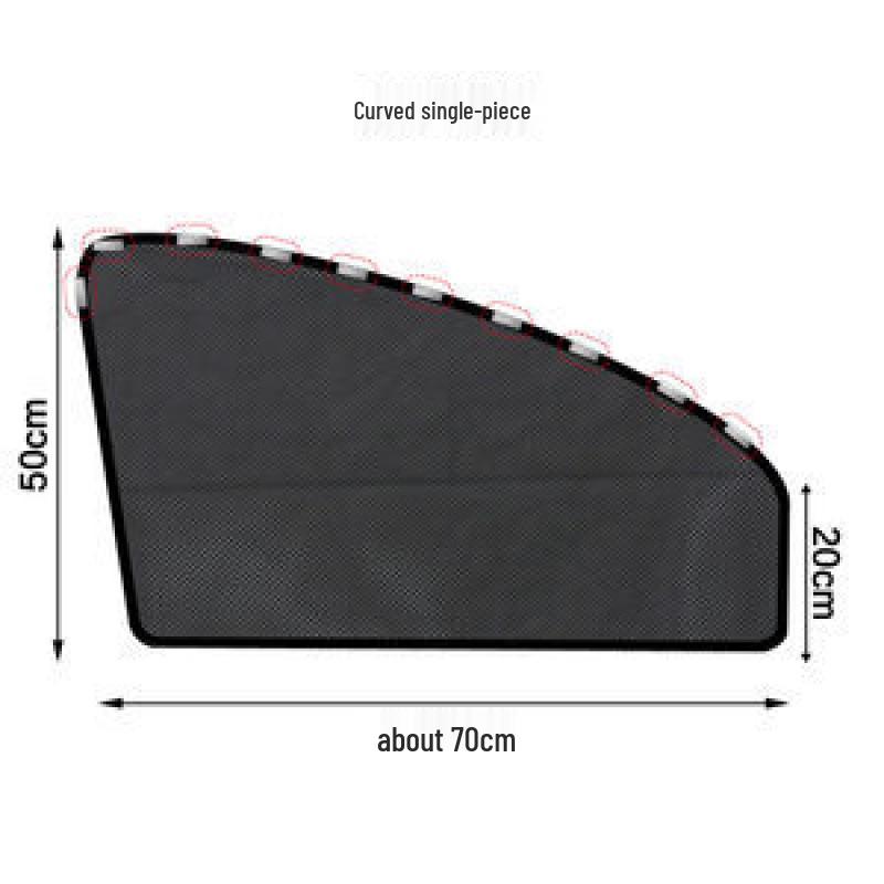 Magnetic Retractable Car Window Sun Shade Curtain - Heat Insulation Blackout for Small Cars