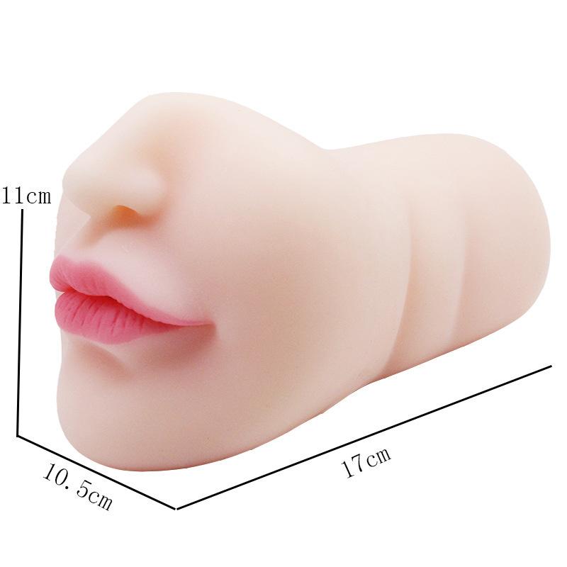 Realistic Human Face Cup - Deep Throat Oral Stimulation Device for Men - Solid Inverted Model Masturbator - Adult Erotic Pleasure Product