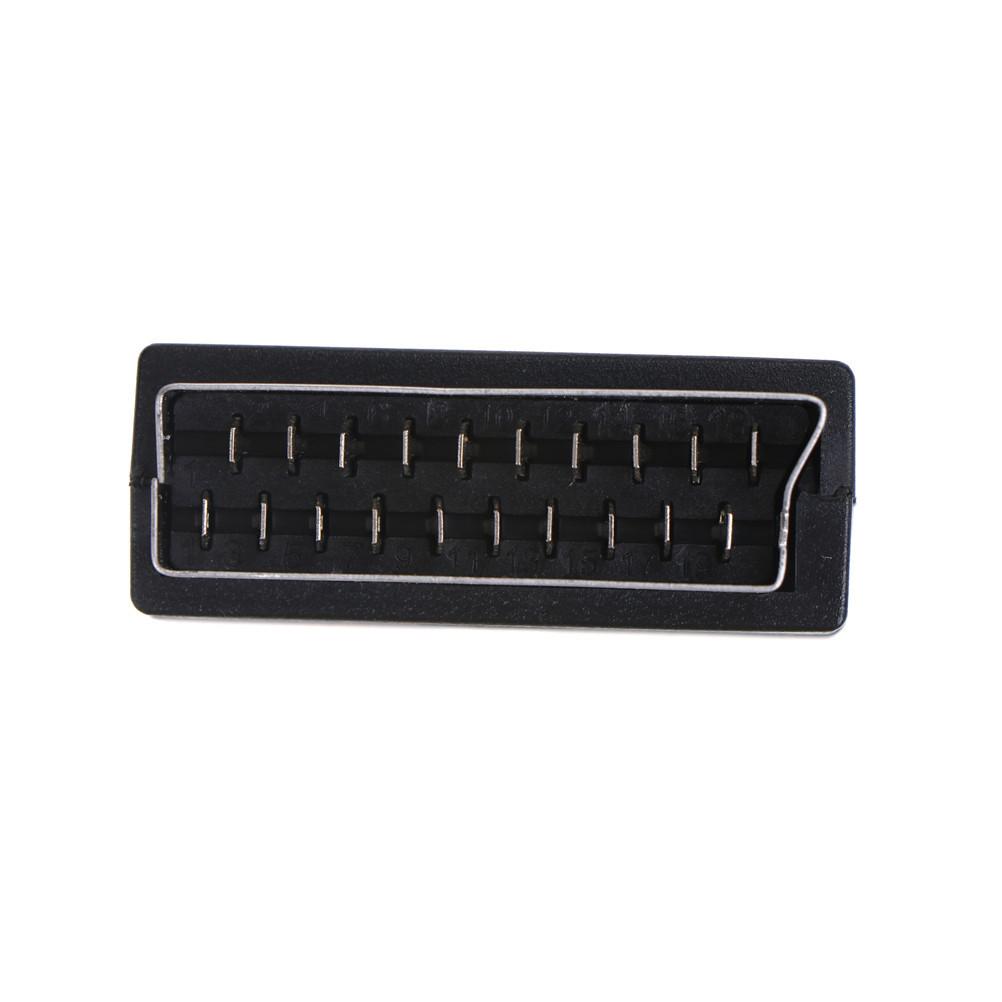 1PC Silver SCART To 3 RC Composite Phono Adaptor Converter + In / Out Switch