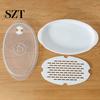 Microwaveable Fish Plate Steamed with Transparent Cover Steamer Pan Cooking Dish for Home Kitchen
