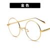 Metal round glasses frame literary new Harajuku tide retro flat glasses can be equipped with myopia glasses frame