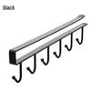 Wrought Iron Punch-Free Hanging Rack with Multifunctional Hooks for Under-Cabinet or Wardrobe Storage.