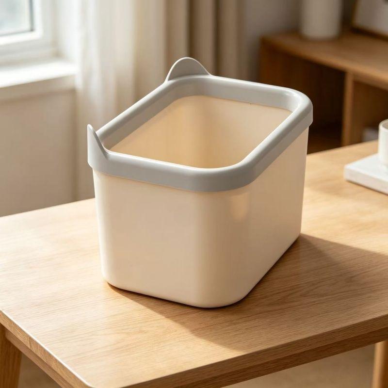 Cute Cat Ear Desktop Storage Bins Durable Construction Multi Color Options For Organizing Desk Sundries Stationery