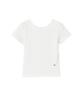 Lense Back Button Slit Tee White