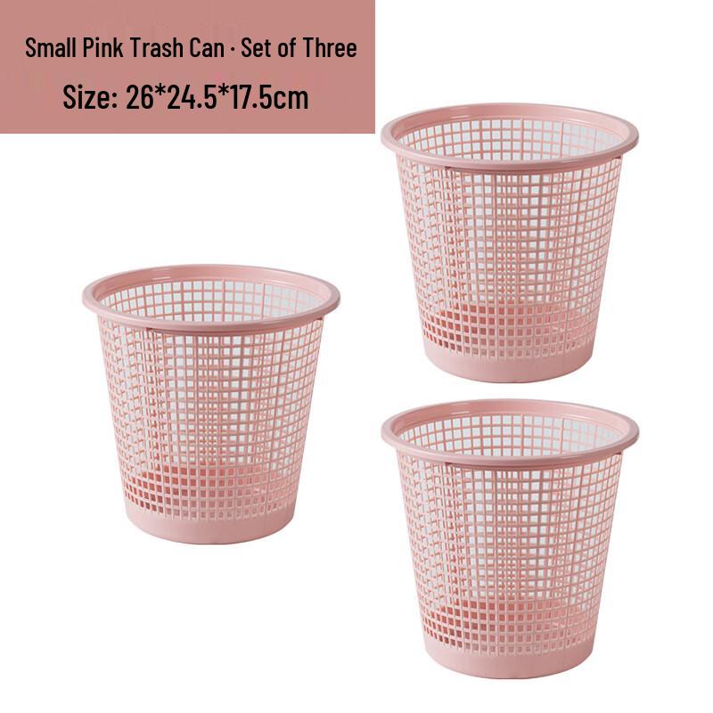 Ally Plastic Lidless Trash Can Set