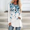 T-shirt floreali T-shirt a maniche lunghe con stampa grafica 3d T-shirt moda donna T-shirt lunga T-shirt a maniche lunghe Tuniche a fiori