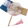 New Style Ancient-Style Semi-Transparent Round Fan for Dance, Hanfu Traditional Round Fan, Retro Classical Dance Chinese-Style Fan