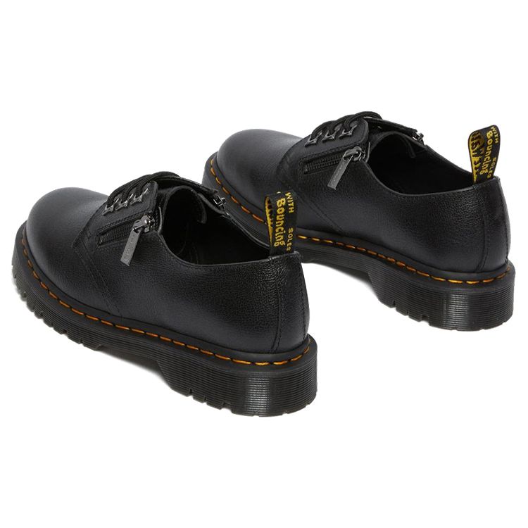 Dr. Martens 1461 Zip Tumbled Leather Fashion Comfortable Casual Shoes Women Shoes Black 26582001