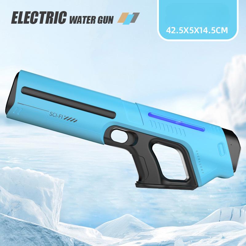 Electric Water Gun Automatic Powerful Squirt USB Rechargeable High Capacity Water Storage Summer Beach Outdoor Toy for Kids Boys