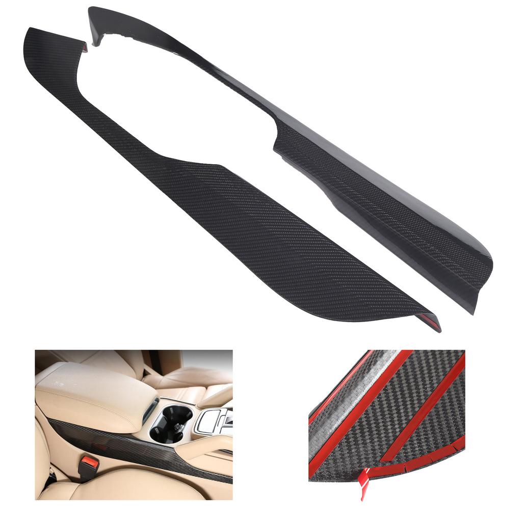 2PCS Gear Shift Side Frame Carbon Fiber Decoration Replacement for Cayenne 2018‑2021
