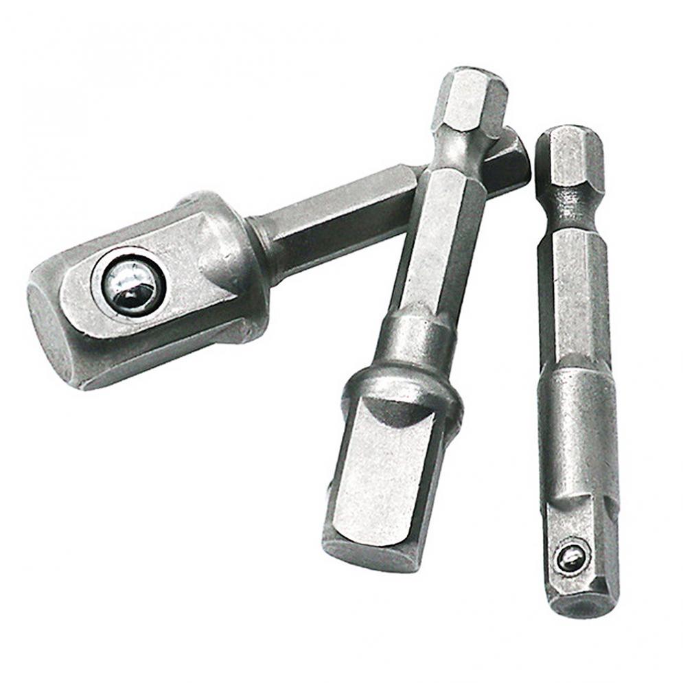 3pcs Electric Sockets Extension with Square Head and Hexagonal Handle ...