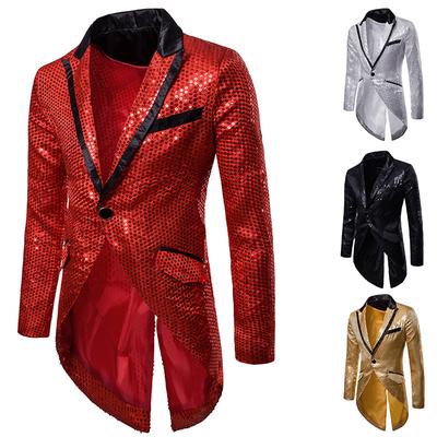 QQs Party Gentleman Party Menswear Autumn Winter Sequin Decorative Design Evening Dress Tuxedo Men's LAPEL SUIT