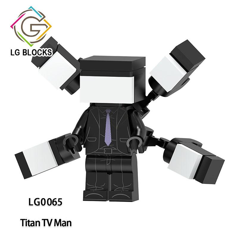 Skibidi Toalett Anime Rajzfilm Kockák Speakerman TV Ember Operatőr Akció MOC Toalett Ember vs Monitor Építőkockák A Hang