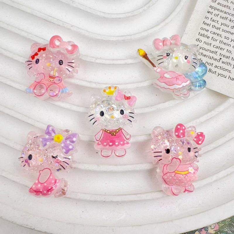 Faceted Glitter Kiki Cat Resin Accessories: DIY Hair Clips, Headwear Ornaments, Phone Case Decorations, Stickers