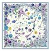 POBING Silk Scarf Women Large Shawls Flowers Printed Stoles Square Bandana Luxury Kerchief Hijab Scarf Female Foulards 130CM