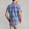 Polo Ralph Lauren SS23 Plaid Oxford Cloth Single-Breasted Short Sleeve Shirt Men Shirts Blue MNPOWOV1N820615-999